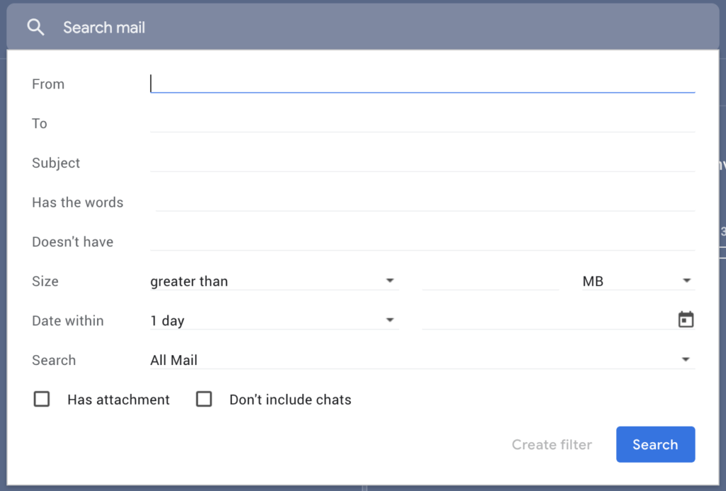 Using gmail filters to organise your inbox